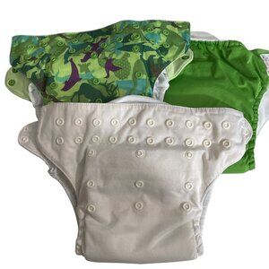 BumGenius Cloth Diapers One Size that Grows with Baby Lot of 3